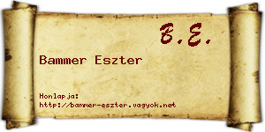 Bammer Eszter névjegykártya
